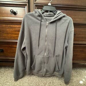 Women’s gray zip up hoodie